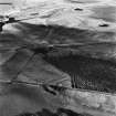 Viewfield Shale Pit, oblique aerial view, taken from the SW, showing the shale-oil mine in the centre of the photograph, with the junction of the two lines of the Tarbrax Branch of the Caledonian Railway in the top half.