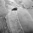 Oblique aerial view centred on the cropmarks of the fort, taken from the NE.