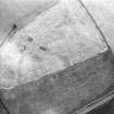 West Mains, oblique aerial view, centred on the cropmarks of an enclosure.