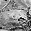 Horsburgh Castle, oblique aerial view, taken from the W, centred on the Tower surrounded by the cropmarks of a fort.