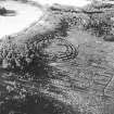 Oblique aerial view of Northshield Rings centred on the remains of a fort, taken from the ENE.