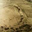 Oblique view of sheepfold, sheephouse, unenclosed platform settlement, rig, farmstead and enclosed fields, taken from W.