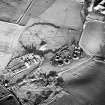 Oblique aerial view centred on the remains of the anti-aircraft battery, taken from the S.