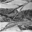 Oblique aerial view of Bilston Viaduct centred on the railway viaduct, taken from the NNW.
