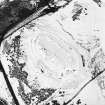 Oblique aerial photograph of fort.