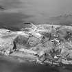 Oblique aerial view of Inchkeith Island centred on the defences, taken from the NE.