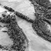 Oblique aerial view of Braidwood centred on linear cropmarks, taken from the E.