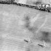 Oblique aerial view centred on the cropmarks of the pit-alignment, taken from the SW.