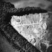 Elginhaugh, Roman fort, annexe and road: air photograph of excavations.