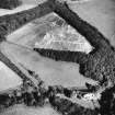 Elginhaugh, Roman fort, annexe and road: air photograph of excavations.