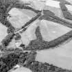 Elginhaugh, Roman fort, linear cropmarks and road: air photograph of cropmarks.