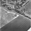 Pardivan, oblique aerial view, taken from the SSW, centred on the cropmark of an enclosure.