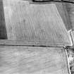 Oblique aerial view of Easter Cowden centred on the cropmarks of an enclosure, taken from the NW.