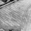 Oblique aerial view centred on the cropmarks of the cursus, taken from the NNE.