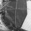 Inveresk: oblique air photograph of Roman temporary camps, enclosure, long cist cemetery, soilmarks and mineral railway