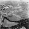 Inveresk: oblique air photograph of Roman temporary camps, enclosure and linear cropmarks