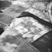 Eastfield, Inveresk: oblique air photograph of pit-alignment, enclosure, cultivation remains and cropmarks