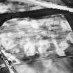 Eastfield, Inveresk: oblique air photograph of pit-alignment, enclosure, cultivation remains and cropmarks