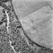 Eastfield, Inveresk: oblique air photograph of enclosure and pit-alignment