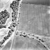 South Lodge, oblique aerial view, taken from the SW, centred on a series of cropmarks which include a possible enclosure.
