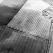 Oblique aerial view centred on cropmarks of the settlement, taken from the ESE.