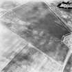 Howe Mire, settlement, coal sinks and cropmarks: oblique air photograph