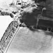 Philip Haugh, oblique aerial view, taken from the SSW, centred on cropmarks of a settlement.