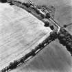 Middlestead, oblique aerial view, taken from the NNW, centred on the cropmarks of an enclosure.