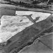 Aerial view of Caddonlee fort, and where the finds of a glass armlet, quern stone and spindle whorl were found.