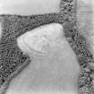 Carfrae, oblique aerial view, taken from the NE, centred on the cropmarks of a fort.