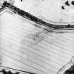 Oblique aerial view centred on the cropmarks of the enclosure, taken from the N.