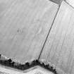 Oblique aerial view of Southfield centred on the cropmarks of an enclosure with a possible enclosure and indeterminate cropmarks adjacent, taken from the SSW.