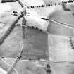 Newstead, Roman fort and temporary camps: air photograph showing Eastern annexe (NT 572 343), annexe (NT 571 343), possible annexe (NT 570 346) and 'Great camp' complex of temporary camps (NT 574 341). Also shows enclosure, pit-alignment and linear feature at Broomhill (NT 5734 3422 and NT 576 343 to NT 577 339)
