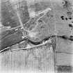 Chester Hill, oblique aerial view, taken from the NE, centred on the remains of a fort. (Also shows observation post).