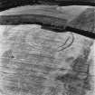 Birkenside Hill, oblique aerial view, taken from the ENE, centred on the cropmarks of a fort, enclosures and linear cropmarks.