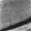 Birkenside, oblique aerial view, taken from the SW, centred on the cropmarks of an enclosure and an enclosure possible.