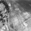 Kaeheughs, Barney Mains, fort, enclosure and pit-alignments: oblique air photograph of cropmarks.
