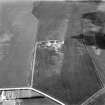 Foster Law, settlement and The Chesters, pit-alignment: oblique air photograph of cropmarks.
