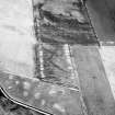 Nether Hailes, enclosure: oblique air photograph of cropmarks.
