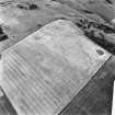 Kaeheughs, Barney Mains, pit-alignments: oblique air photograph of cropmarks.
