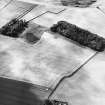 Oblique aerial view centred on the cropmarks of the settlements, taken from the NNE.