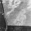 Congalton, oblique aerial view, taken from the E, centred on the cropmarks of a pit-alignment. A settlement is visible in the bottom half of the photograph, and further cropmarks are visible in the top half.