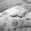 Crystal Knowe, deserted farmstead: oblique air photograph under conditions of shadow.
