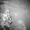 Oblique aerial view centred on the cropmarks of the settlements and other cropmarks, taken from the SE.