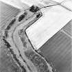 Pleasants, oblique aerial view, taken from the ESE, centred on the cropmarks of a fort.