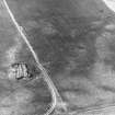 Chesterhouse Hill, oblique aerial view, taken from the SSE, centred on the cropmarks of a possible settlement and a pit-alignment.