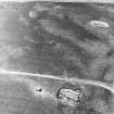 Chesterhouse Hill, oblique aerial view, taken from the SW, centred on the cropmarks of a possible settlement and a pit-alignment.