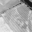 Oblique aerial view centred on the cropmarks of the enclosure, taken from the W.