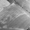 Oblique aerial view centred on the cropmarks of the enclosure, taken from the SSW.