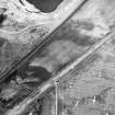 Dryburn Bridge, oblique aerial view, taken from the ESE, centred on the cropmarks of a palisaded enclosure.